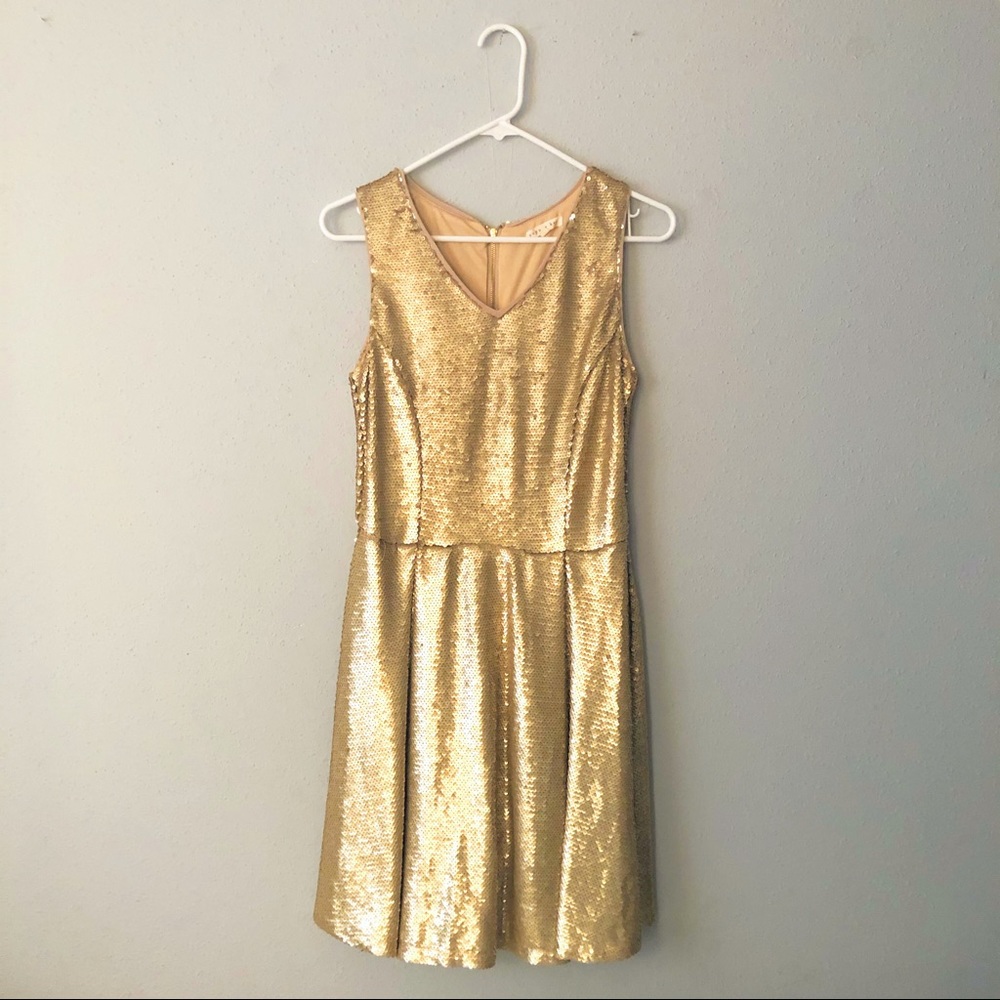 Gold Sequin Dress